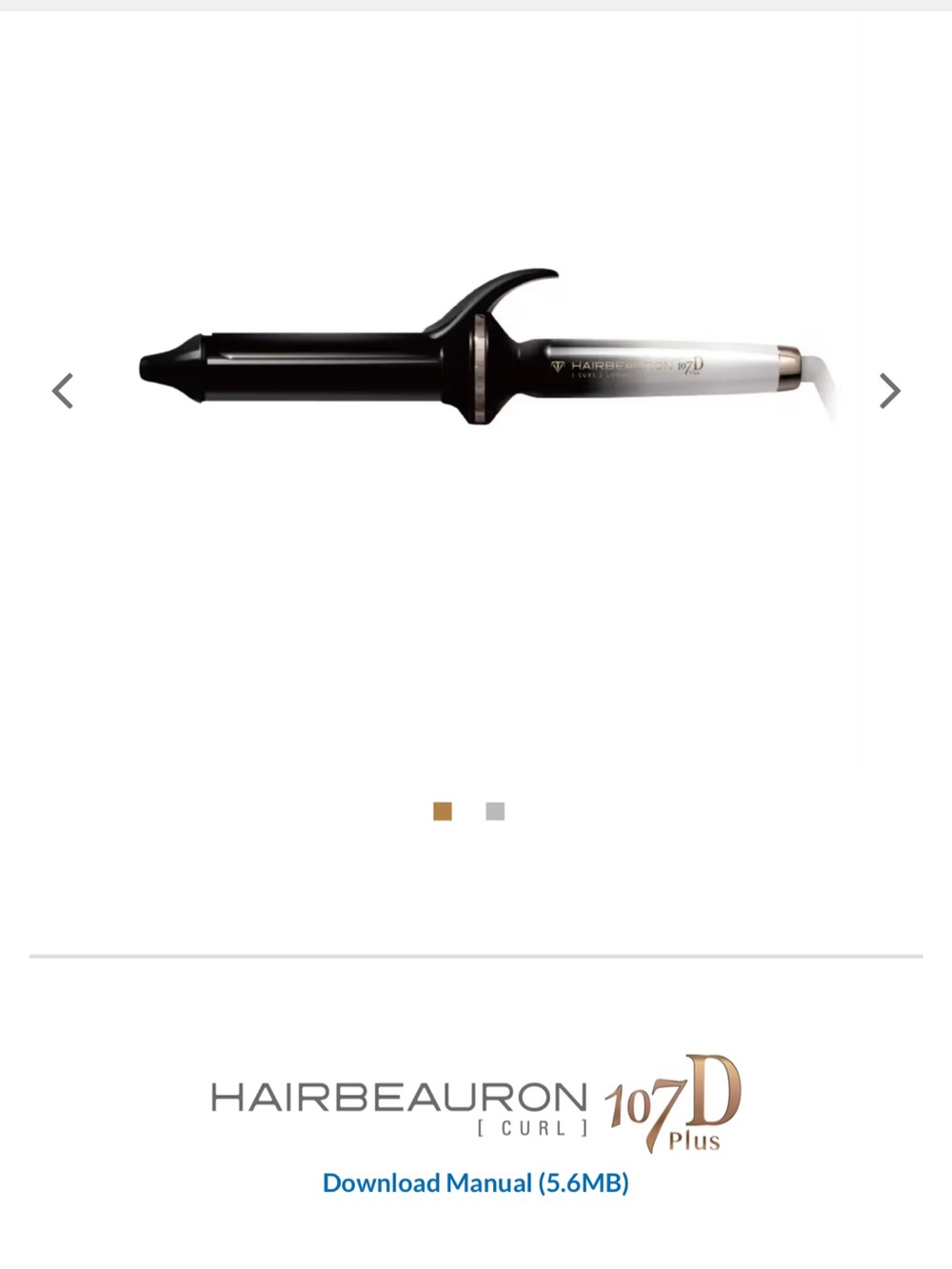 Hair Beauron 107D Plus Curling Iron Curl Type L 1.4 inch

BRAND NEW IN BOX